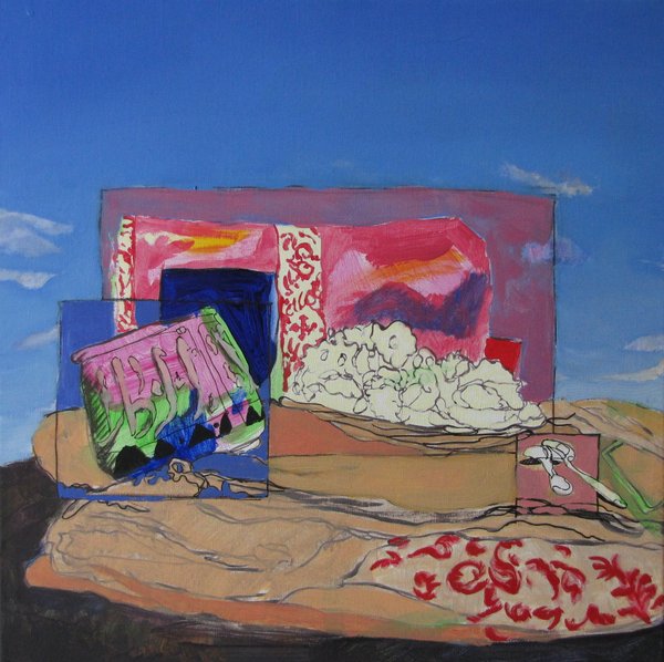 cuillères - 50x50 - technique mixte